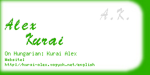 alex kurai business card